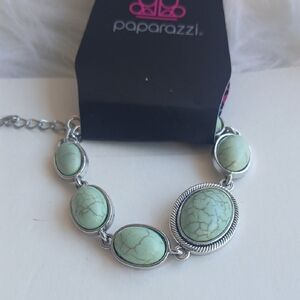 Paparazzi Marble Mint and Silver Bracelet